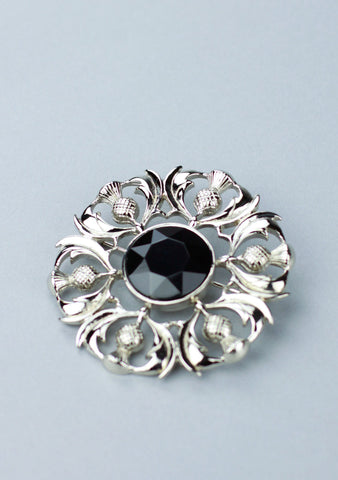 Scottish Thistle Plaid Brooch