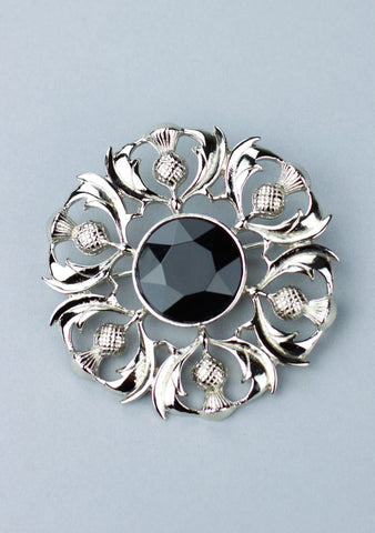 Scottish Thistle Plaid Brooch