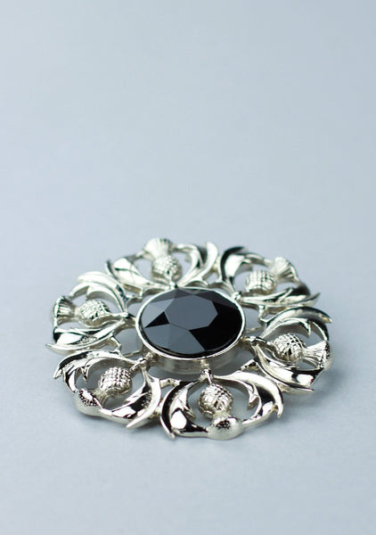 Scottish Thistle Plaid Brooch