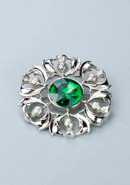 Scottish Thistle Plaid Brooch