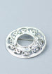 Silver Knotwork Plaid Brooch