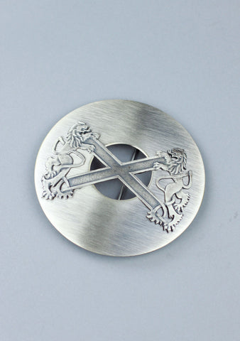 Saltire Design Plaid Brooch