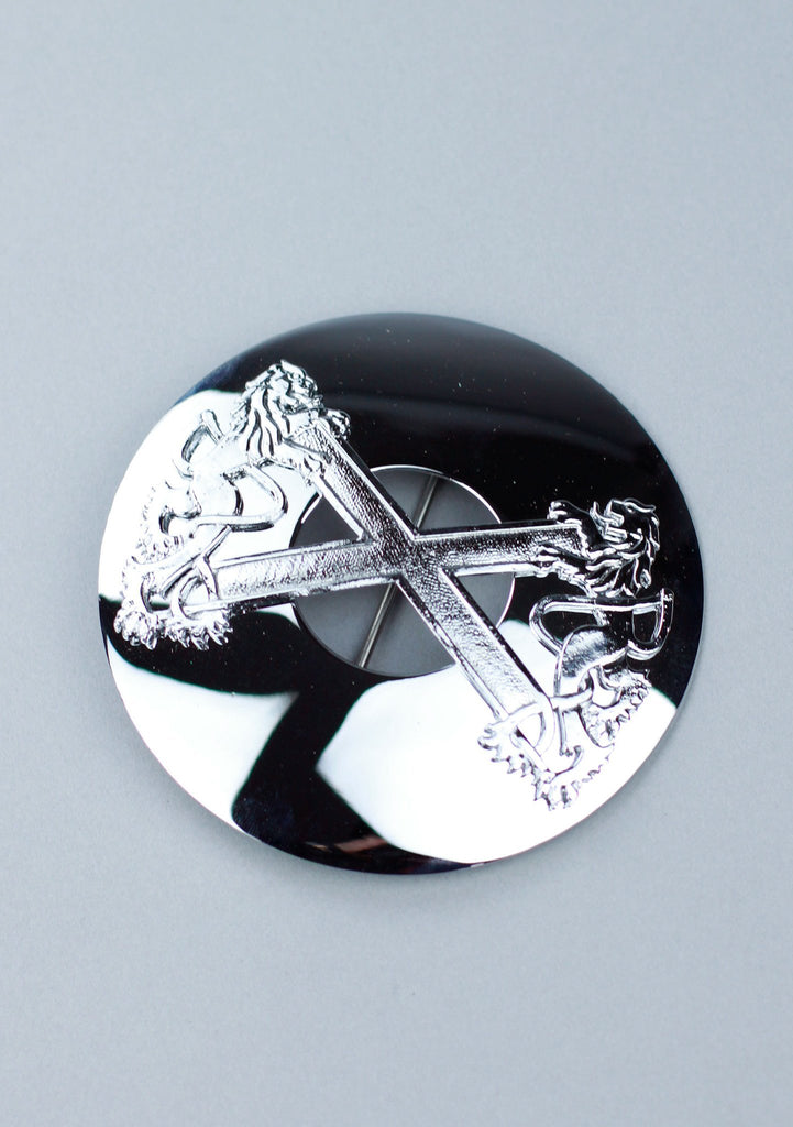 Saltire Design Plaid Brooch