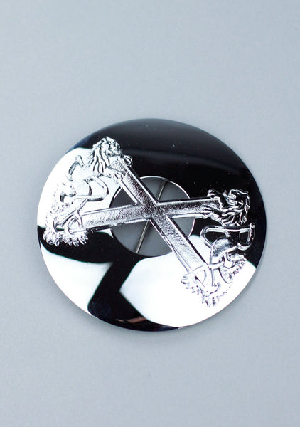 Saltire Design Plaid Brooch