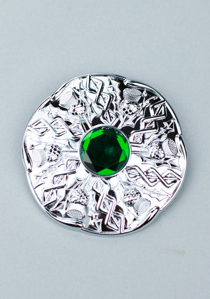 Contemporary Thistle Plaid Brooch