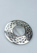 Silver Plated Celtic Plaid Brooch