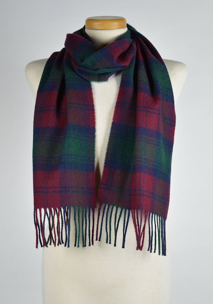 Scottish Lambswool Scarf in Lindsay Tartan