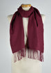Scottish Lambswool Scarf in Plain Wine Red