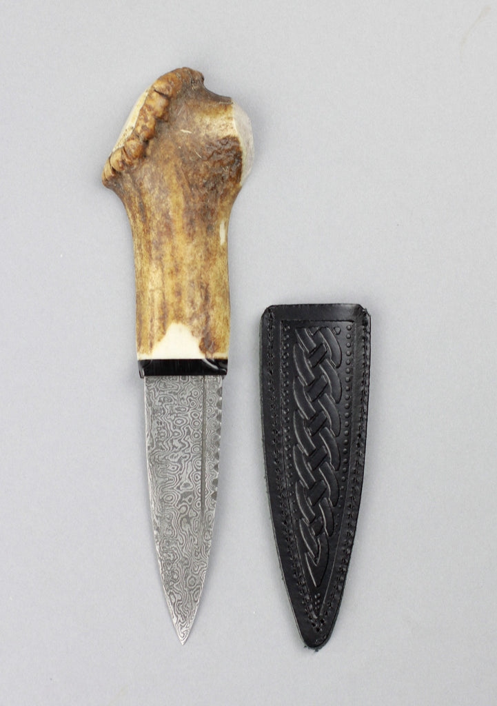 Luxury Damascus Steel Half Crown Sgian Dubh