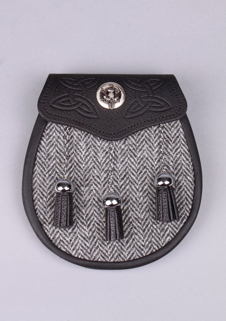 Harris Tweed Clan Crest Semi Dress Sporran