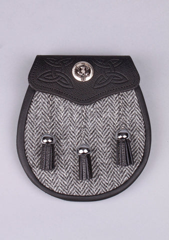 Harris Tweed Clan Crest Semi Dress Sporran