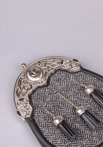 Harris Tweed Clan Crest Full Dress Sporran