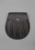 Handmade Line Embossed Leather Sporran