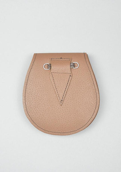 Handmade Line Embossed Leather Sporran