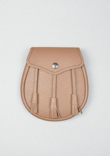 Handmade Line Embossed Leather Sporran