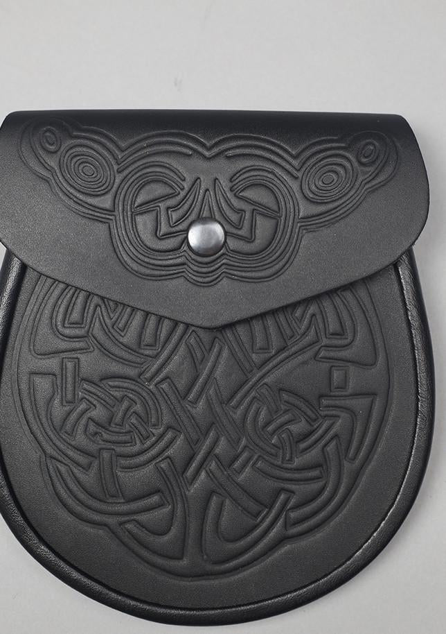 Celtic Embossed Leather Sporran