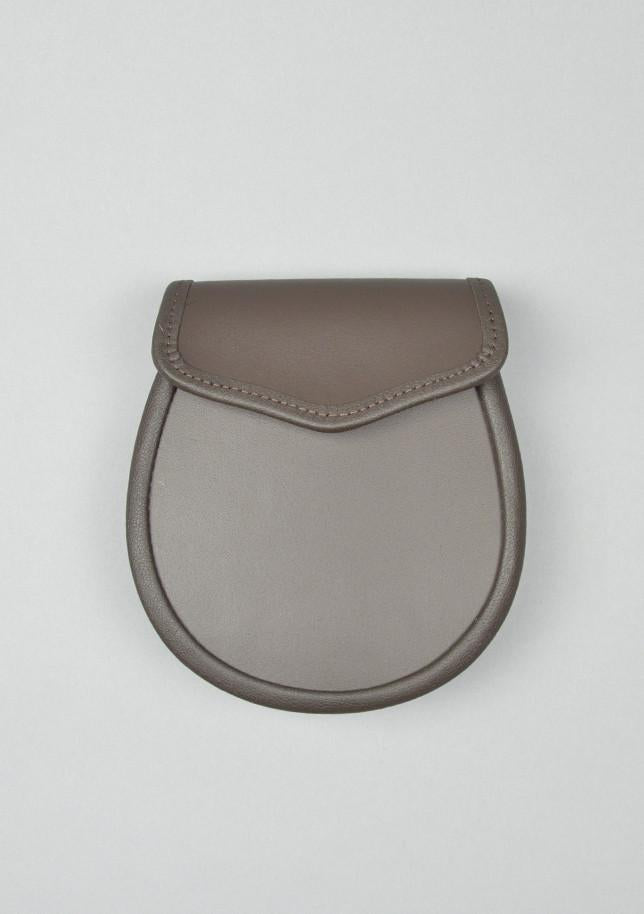 Military Style Plain Brown Leather Sporran