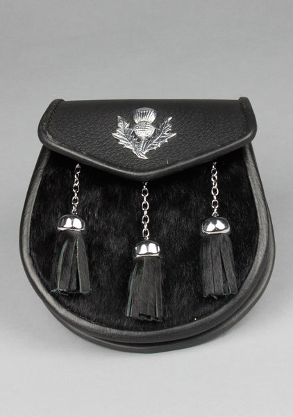 Black Goatskin Semi Dress Sporran