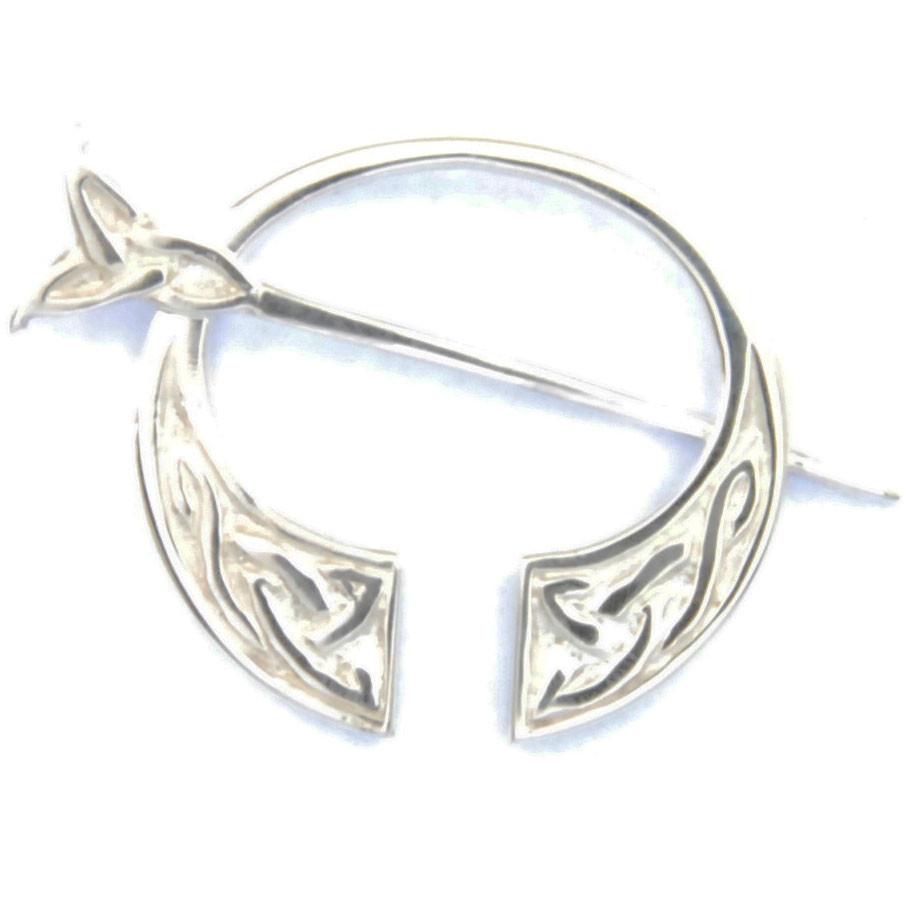 Silver Pennanular Interlace Pin Celtic Brooch