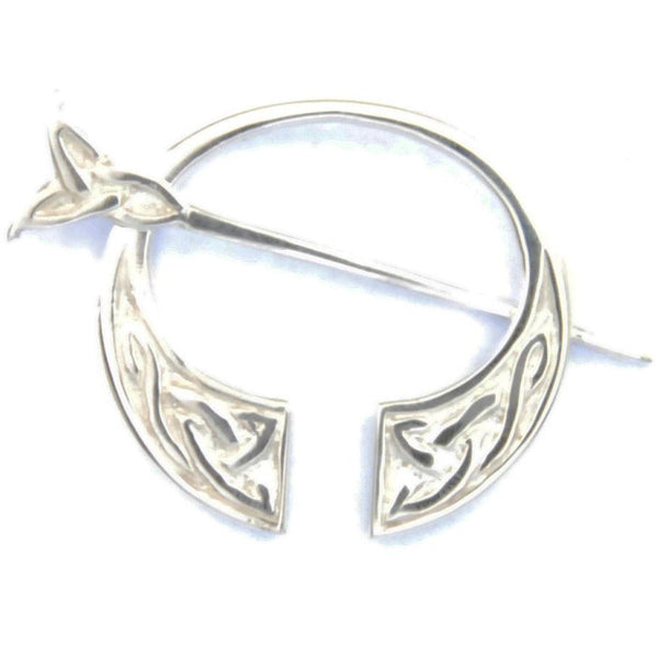 Silver Pennanular Interlace Pin Celtic Brooch