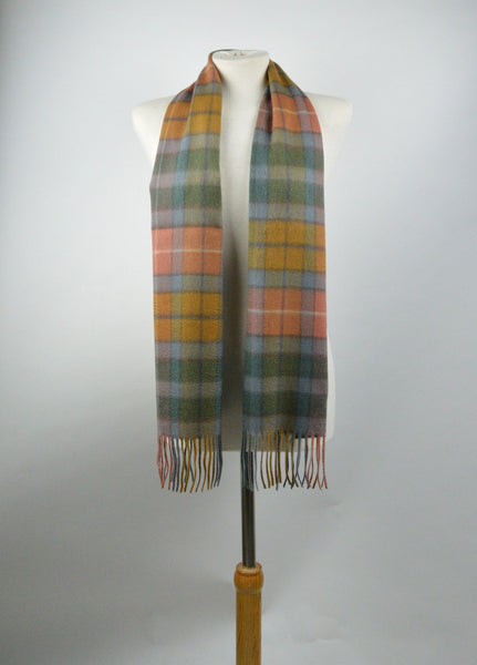 Antique Buchanan Tartan Cashmere Scarf