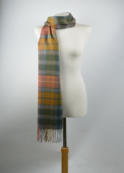 Antique Buchanan Tartan Cashmere Scarf