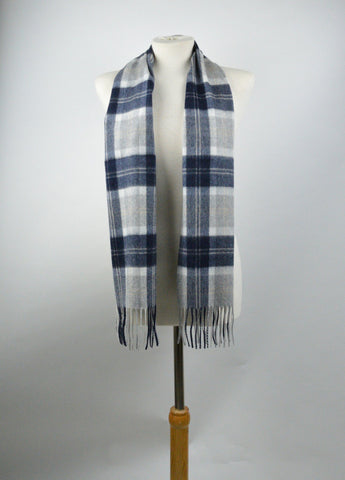 Lambswool Scarf in Bannockbane Silver Tartan