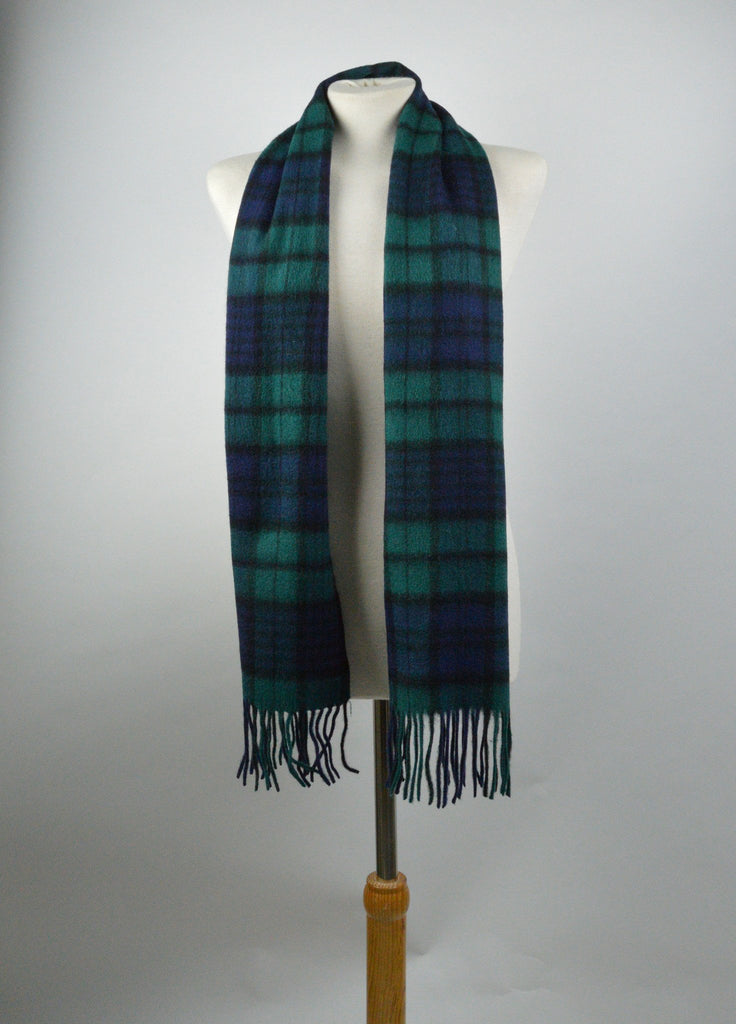 Lambswool Scarf in Black Watch Tartan