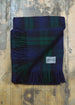Recycled Wool Blanket in Black Watch Tartan