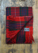 Recycled Wool Blanket in Fraser Red Tartan