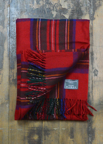 Reccyled Wool Blanket in Royal Stewart Tartan