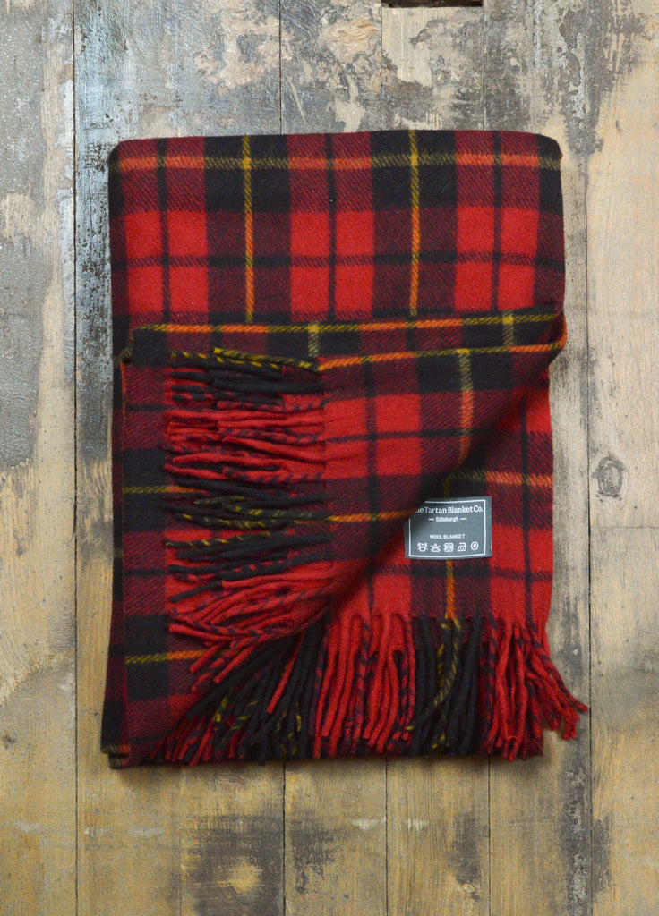 Recycled Wool Blanket in Wallace Tartan