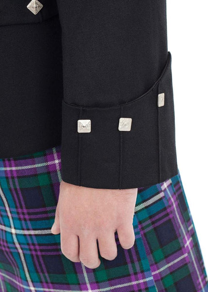 Standard Black Argyll Jacket - Jacket Cuff