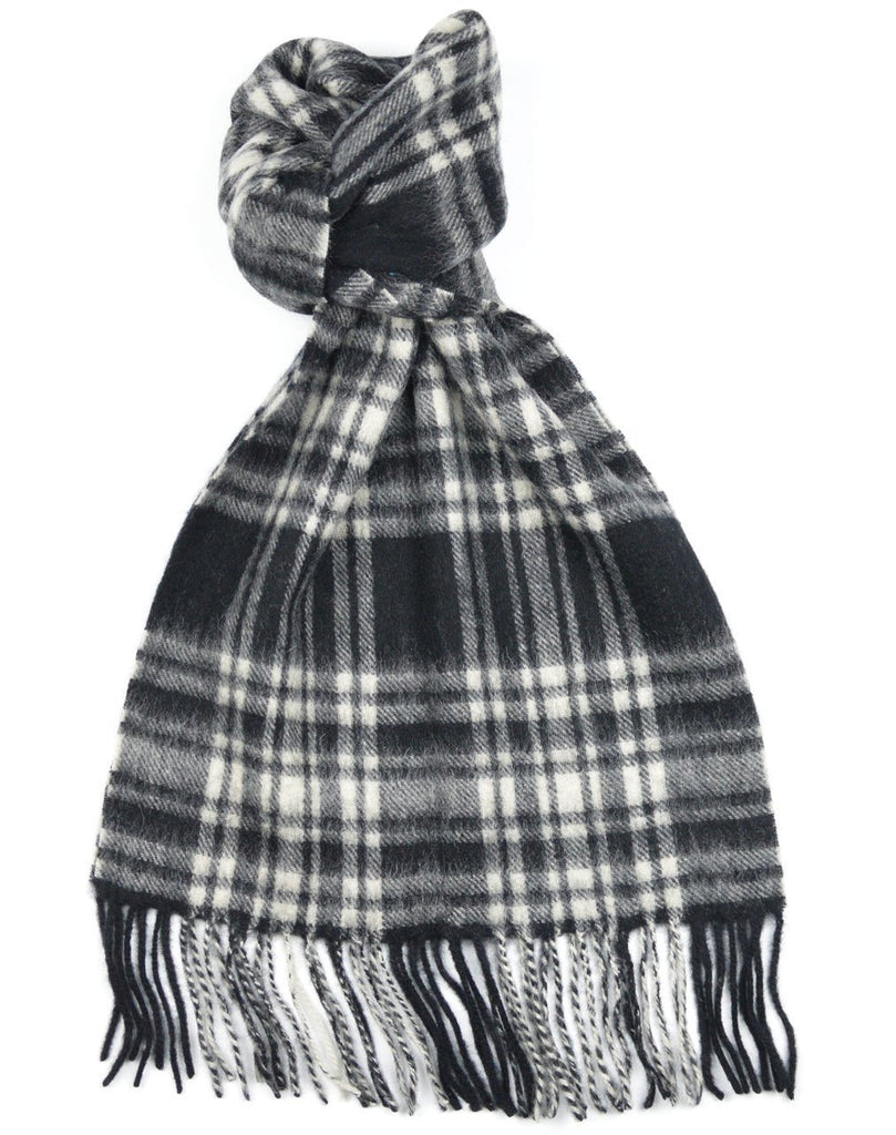 Menzies Black/White Modern Tartan Scarf