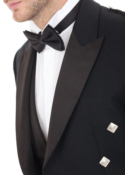Standard Black Prince Charlie Jacket & Vest - Jacket Collar
