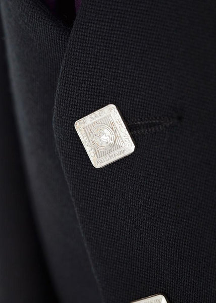 Standard Black Argyll Jacket - Vest Button