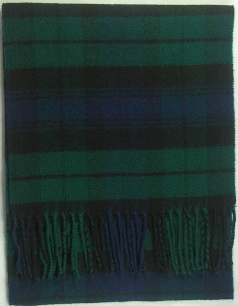 Black Watch Tartan Lambswool Scarf