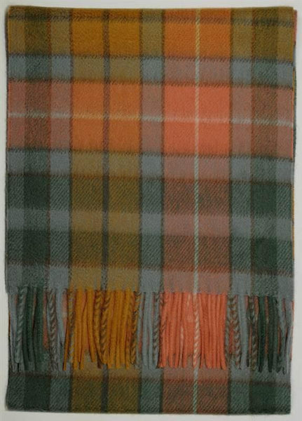 Antique Buchanan Tartan Cashmere Scarf