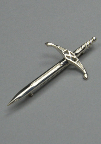 Luxury Scottish Silver Sword Kilt Pin