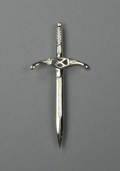 Luxury Scottish Silver Sword Kilt Pin