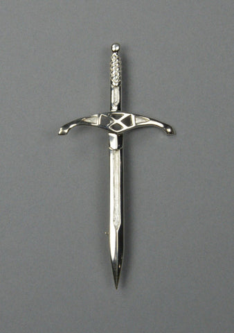 Luxury Scottish Silver Sword Kilt Pin