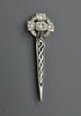 Basic Pewter Chrome Celtic Cross Kilt Pin