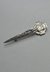 Basic Pewter Chrome Celtic Cross Kilt Pin