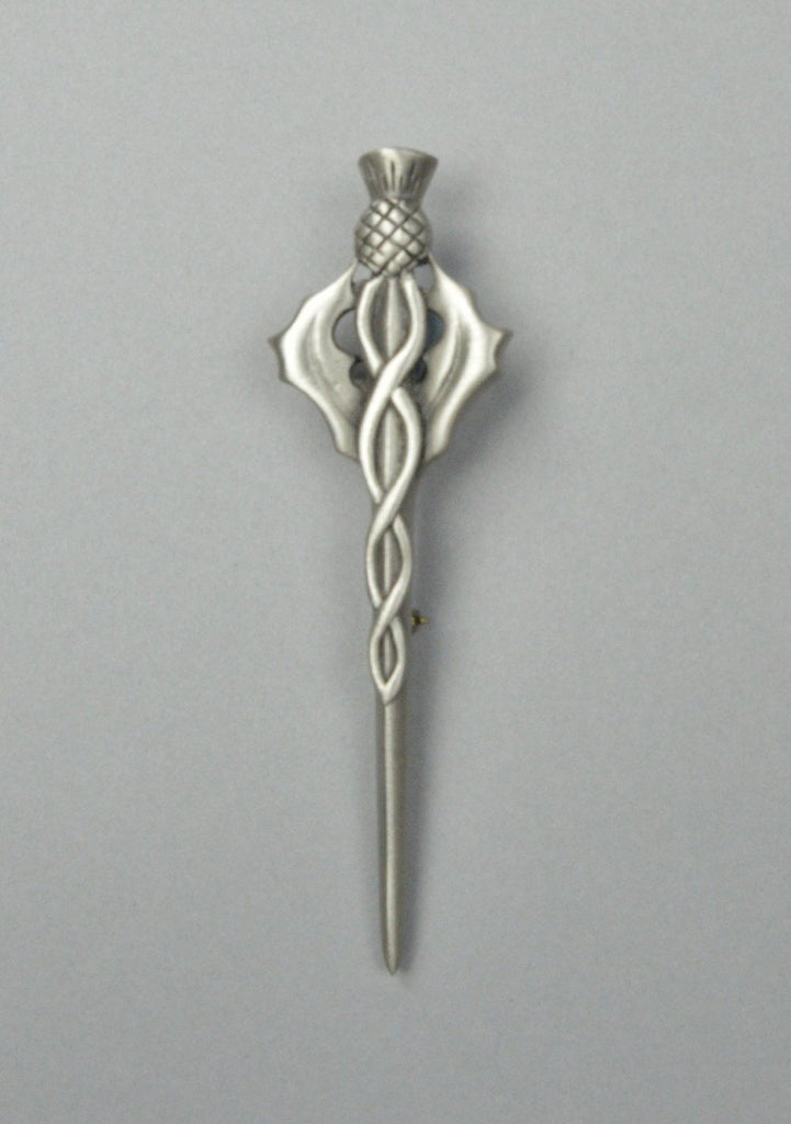 Basic Pewter Thistle Design Kilt Pin