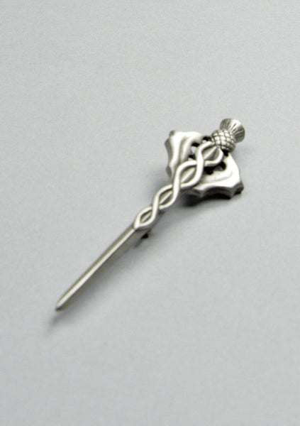 Basic Pewter Thistle Design Kilt Pin