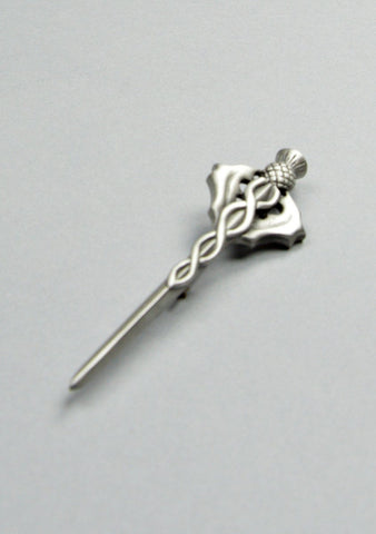 Basic Pewter Thistle Design Kilt Pin