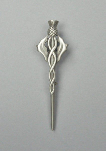 Basic Pewter Thistle Design Kilt Pin