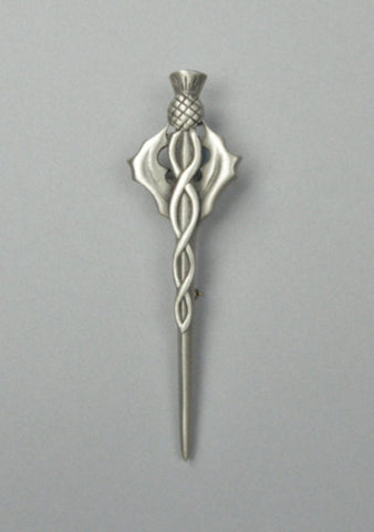Basic Pewter Thistle Design Kilt Pin
