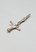 Luxury Bronze Sword and Leaves Silver Kilt Pin