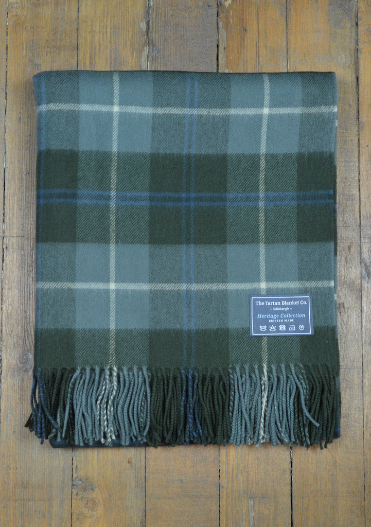 Scottish Lambswool Blanket in Douglas Weathered Tartan